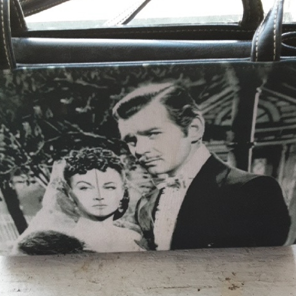 Vintage Black and White Tote Bag